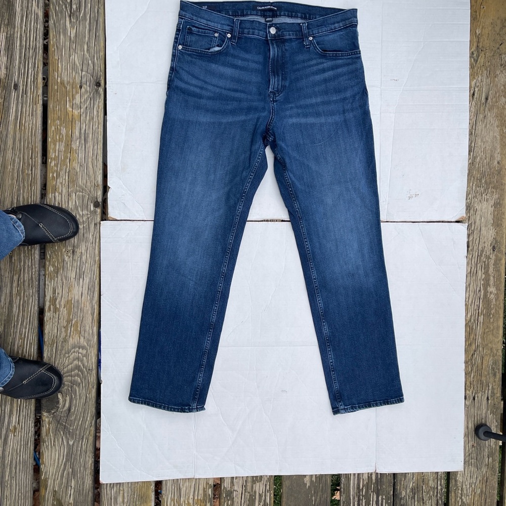 Calvin Klein Jeans Dark Blue Straight Fit 36X 32